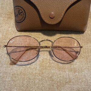Ray-Ban Women's Pink Oval Sun Glasses